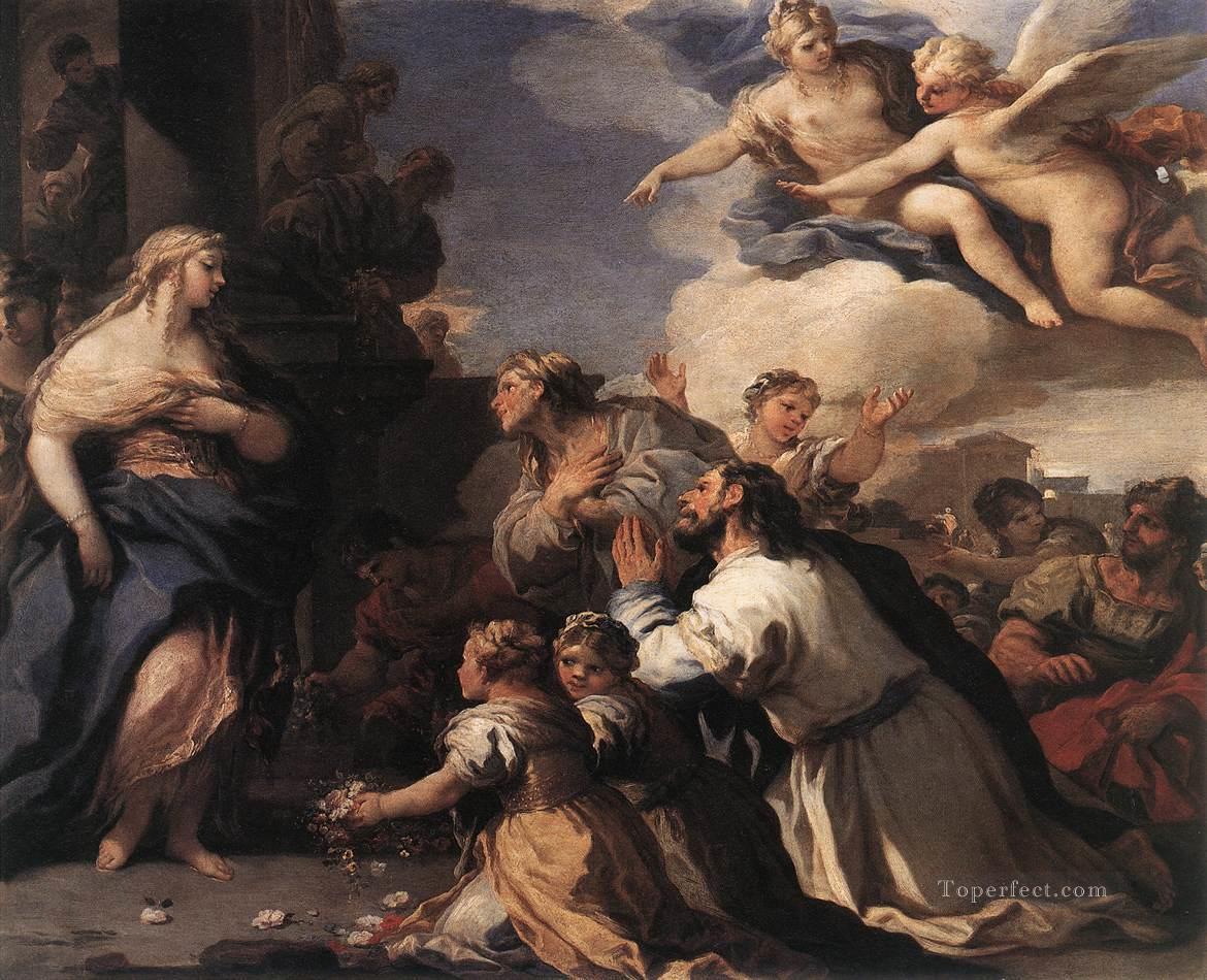Psyche Honoured By The People Baroque Luca Giordano Oil Paintings